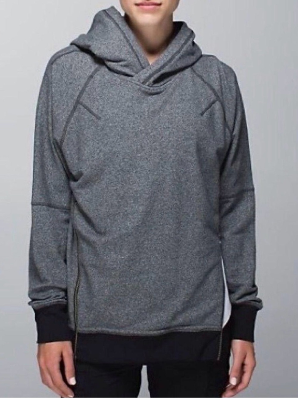 EUC Lululemon Om & Roam Heather Gray Double Zip Hoodie Size 6